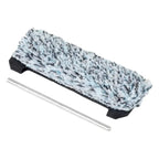 Moerman fugu fliq pad 15cm grauschwarz gesprenkelter mikrofasermitt mit schlankem metallgriff zur autoaufbereitung