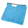Moerman universal microfasertuch fenstertuch 40x40cm in kräftigem blau mit schwarzem rand und weißem etikett