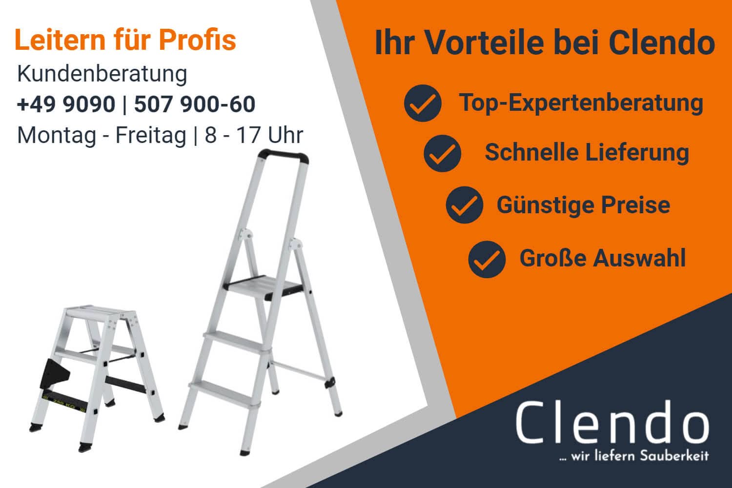 Silberne aluminium stehleiter mit schwarzen gummifüßen und stabilem klappdesign für munk nachrüstsatz federrolle