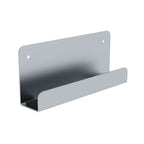 Silverfarbene metall wandregal mit minimalistischer rundung und sauberem design münk nachrüstsatz leiterwandhalter l