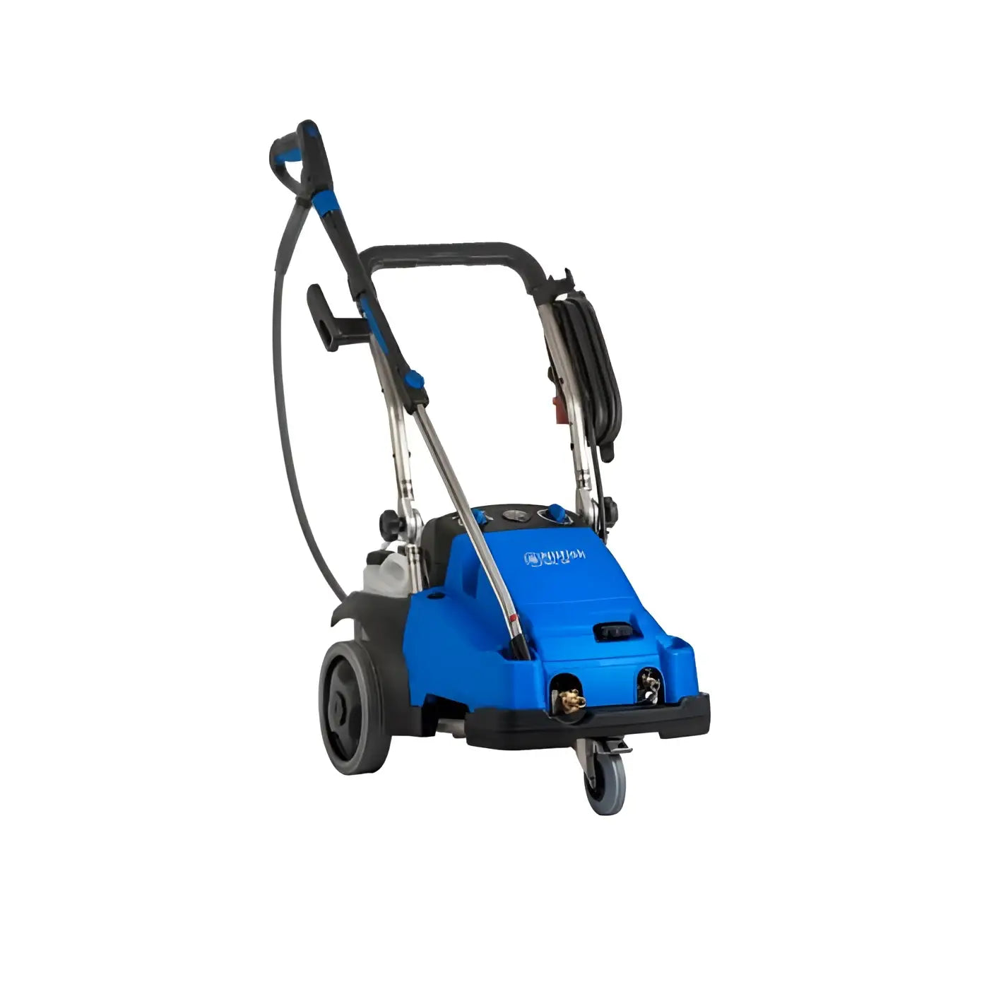 Nilfisk hochdruckreiniger mc 6p-170 1600 xt pressure washer in blue and black with handle, hose, and wheels