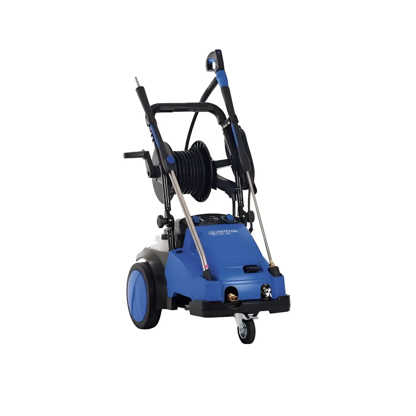 Nilfisk hochdruckreiniger mc 6p-200 1100 xt blau schwarz mit schlauch, rädern und griffen für einfache handhabung