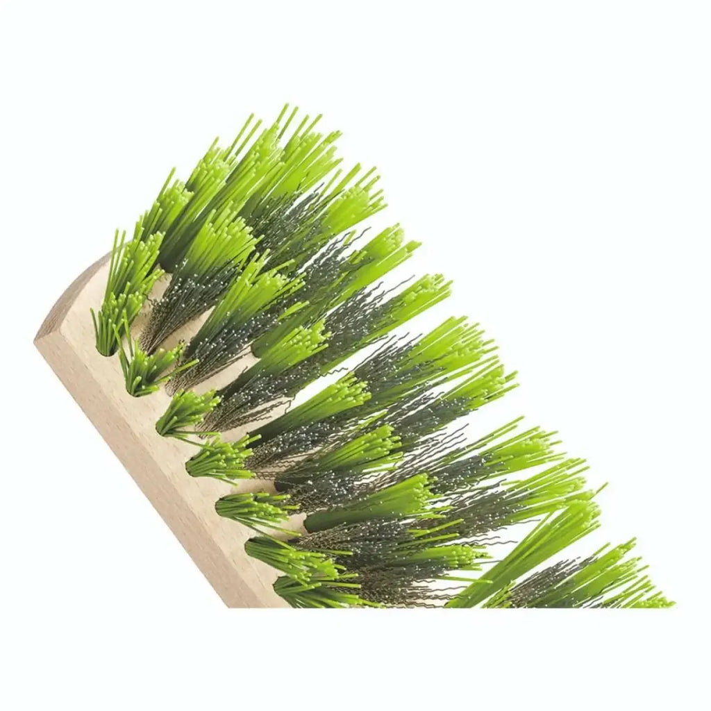 Nölle prestige kratzbesen 29 cm mit grünem synthetikborsten und hellem griff aus holz für effektives schrubben