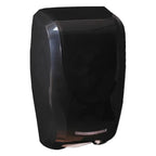 Schwarzer glänzender kunststoffspender für papierhandtücher physioderm touchless für 1l neptune-flasche