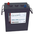 Schwarze q-batterie 6gel-240 wartungsfreie gel-antriebsbatterie mit roten und blauen polkappen