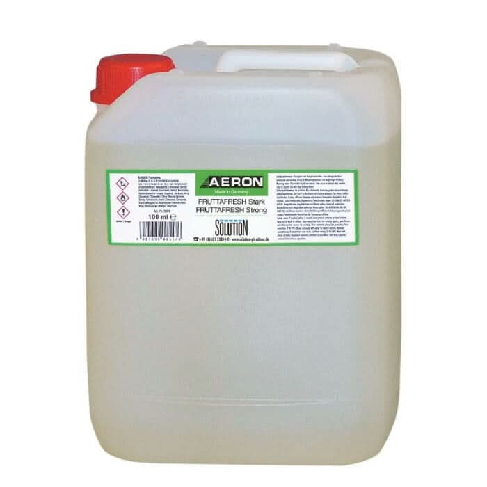 Aeron raumduft fruttafresh stark weißer plastikkanister mit rotem deckel 100 ml sichtbar