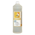 Eine klare plastikflasche mit weißem deckel und etikett solution nr für lösungsmittel sprüh-ex-reiniger glöckner nr 9