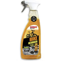 Sonax bike reiniger fahrradreiniger 750ml transparentes sprayflasche mit bernsteinfarbener flüssigkeit und weiß-grauem sprühkopf