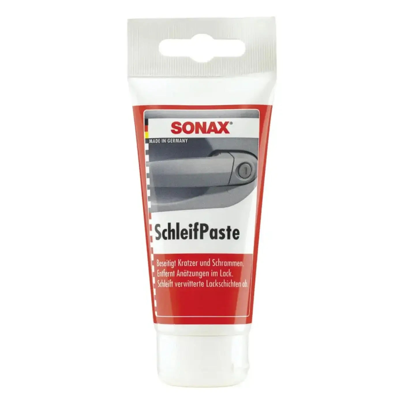 Sonax schleifpaste 75ml grauer und roter tube mit deutscher automobil polierpaste für oberflächenbearbeitung