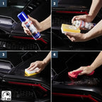Blau-weiße sonax xtreme protect plus shine hybrid npt versiegelung sprayspraydose für autopflege zu sehen