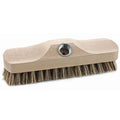 Sorex schrubber holz 5-reihig 23cm mit gewinde mit robustem holzgriff und dichten braunen naturborsten