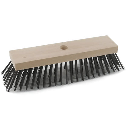Balai de rue Sorex bois fil d'acier avec trou pour manche 30 cm
