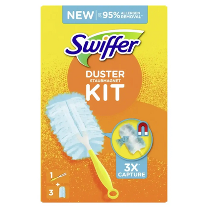 Poignée SWIFFER Duster + 3 chiffons attrape-poussière