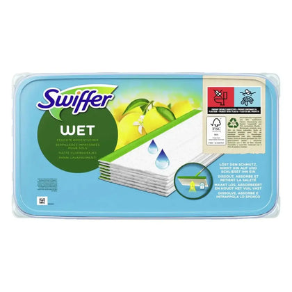 SWIFFER Lingettes Humides Nettoyage Sol Citron 12 Pièces