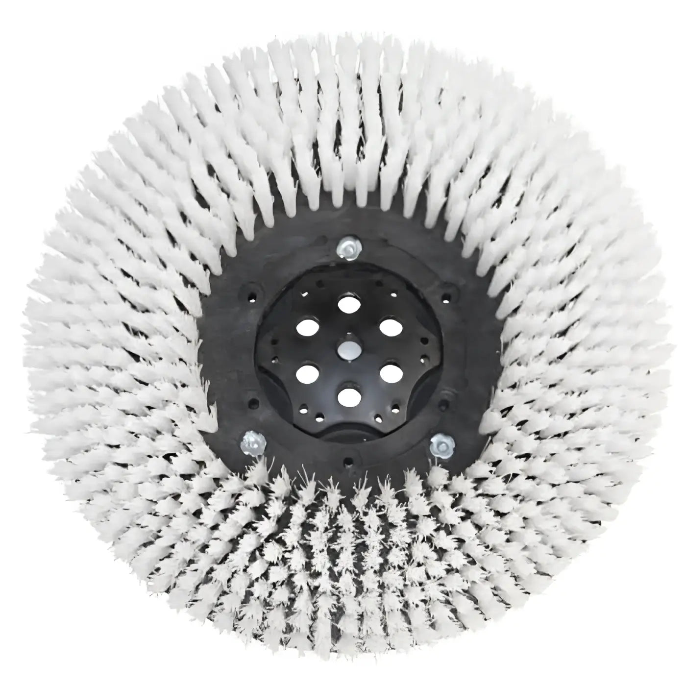Weißer nylon-bürstenbodenpinsel mit schwarzem zentralsystem für tennant schrubbteller 16 zoll 41 cm