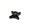 Schwarzer sternförmiger kunststoffgriff mit zentralem gewindeloch für tennant abstreifleiste t5 t3