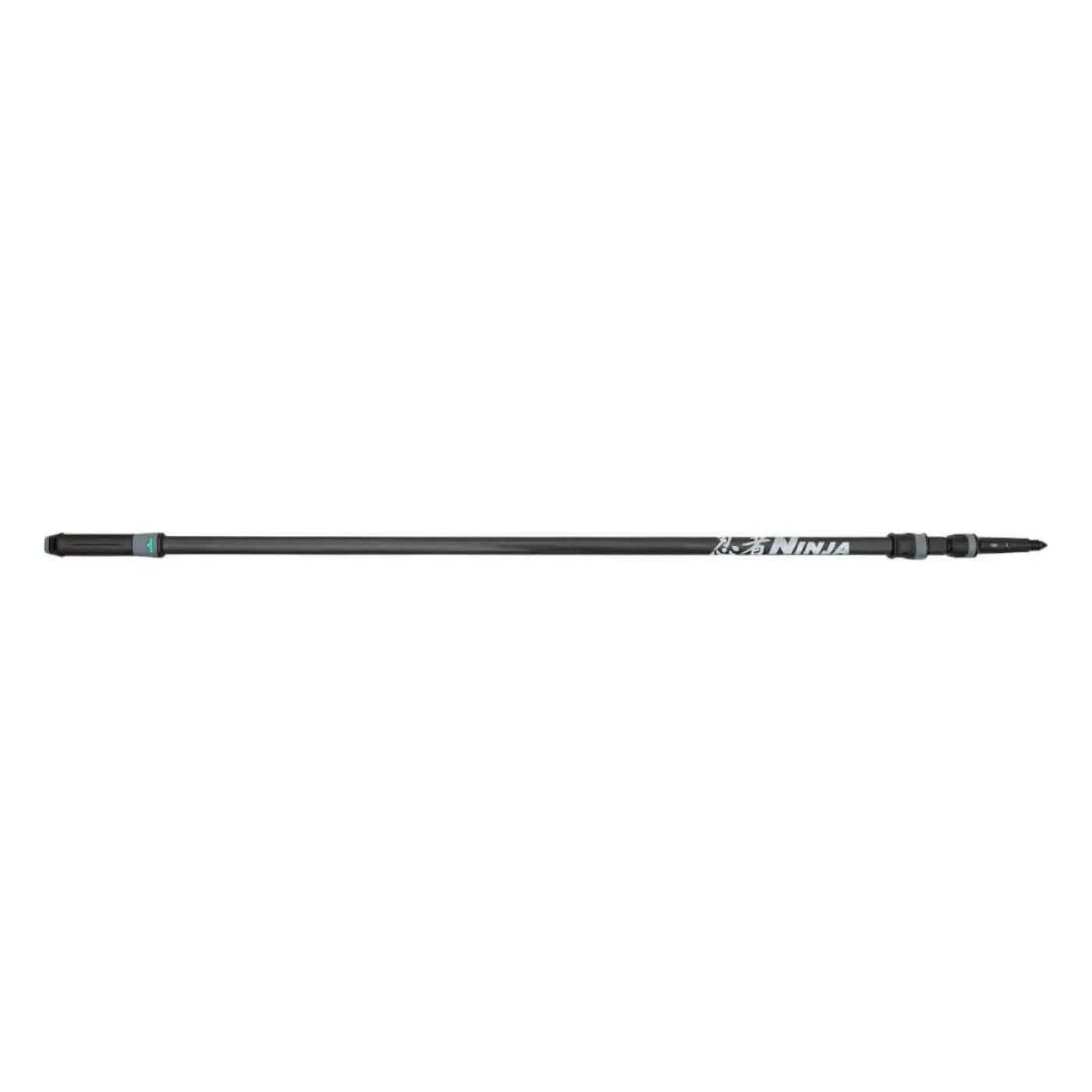 Schwarze carbonfaser teleskopangelrute unger ninja mit modernem design und ninja branding
