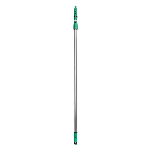 Grüne und silberne teleskopstange aus aluminium mit einstellbaren sektionen ungler optiloc 2-teilig