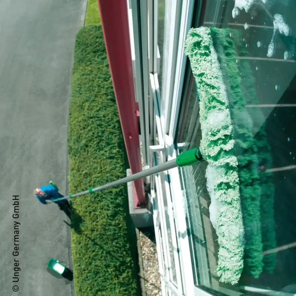 Unger stripwasher microstrip bezug grüne mikrofaser fensterbürste mit silbernem griff und grünem haltegriff