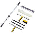 Gelb-schwarzer griff squeegee mit silbernem metallrahmen aus dem vermop starter set toplock