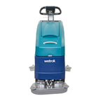 Teal und blaue wetrok duomatic esprit reinigungsmaschine bodenreinigungsmaschine mit schwarzem griff, rückansicht