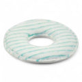 WeTROK Faser-pad 18 cm weicher runder donut-förmiger reinigungspad mit helltürkisen und weißen streifen