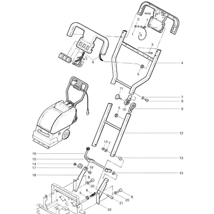 Wetrok Poignée étoile M6 Extravac 340